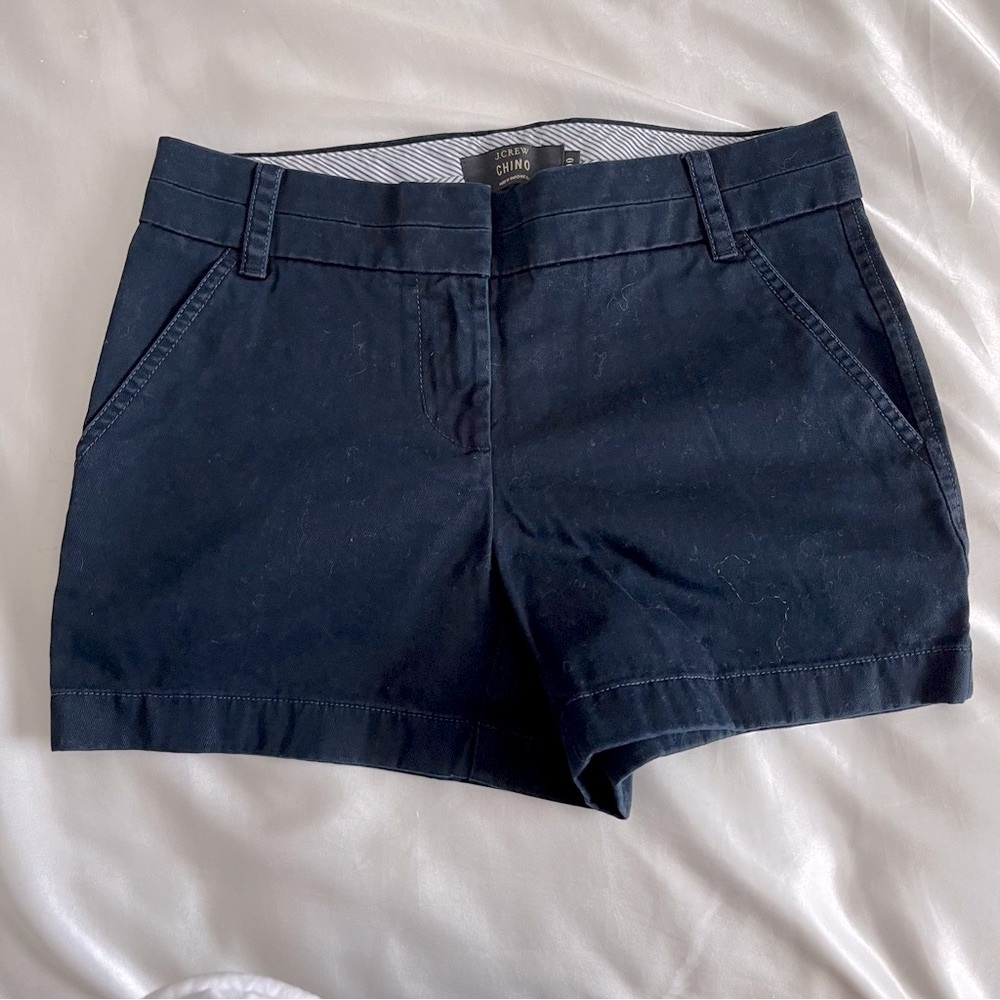 J.Crew size 00 navy blue chino shorts pre-owned